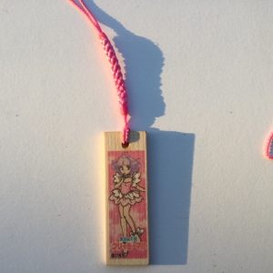 CREAMY MAMI WOODEN MOBILE ACCESSORY SINGING CREAMY "PINK" AKEMI TAKADA