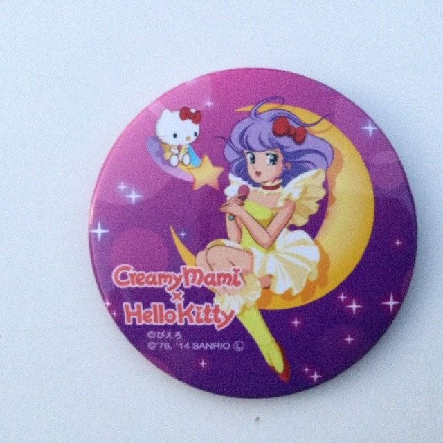 CREAMY MAMI PIN BADGE CREAMY MAMI X HELLO KITTY "ON THE MOON" AKEMI TAKADA