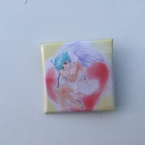 CREAMY MAMI SQUARED PIN BADGE YU "WINGS" AKEMI TAKADA
