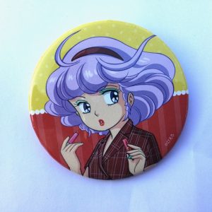 CREAMY MAMI PIN BADGE CREAMY VISO SEASON "LIPSTICK" AKEMI TAKADA