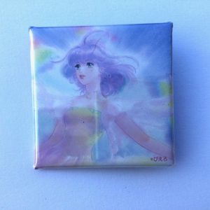 CREAMY MAMI SQUARED PIN BADGE CREAMY "ANGEL" AKEMI TAKADA