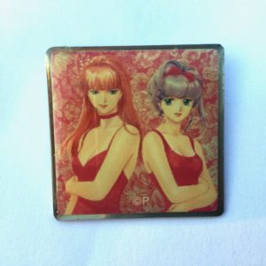 CREAMY MAMI SQUARED-SHAPED METAL PIN "CREAMY AND DUENOTE" AKEMI TAKADA