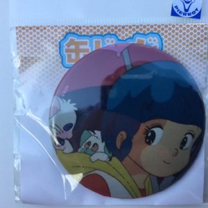 CREAMY MAMI PIN BADGE LOTTERIA "YU WITH POSI AND NEGA" AKEMI TAKADA
