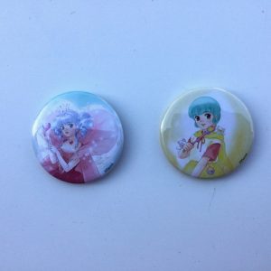 CREAMY MAMI SET PIN BADGE "CROWN AND STICK" AKEMI TAKADA