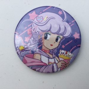CREAMY MAMI PIN BADGE CREAMY POSI NEGA VISO "CREPE" AKEMI TAKADA