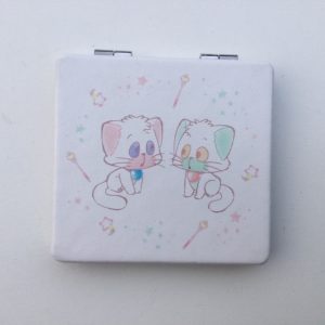 CREAMY MAMI SQUARED-SHAPED MIRROR CULCOLLE "POSI E NEGA" AKEMI TAKADA