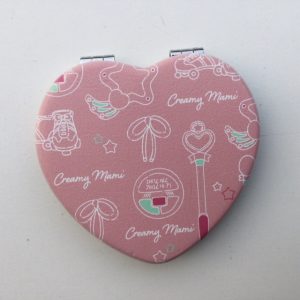 CREAMY MAMI HEART-SHAPED MIRROR BY AMINIBUS  AKEMI TAKADA