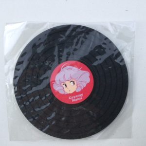 CREAMY MAMI RUBBER DISC COASTER  "PINK DRESS" AKEMI TAKADA
