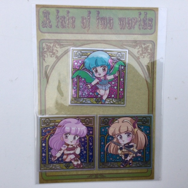 CREAMY MAMI SET POSTCARD/STICKERS "A TALE OF TWO WORLDS" AKEMI TAKADA BOOTH - immagine 3