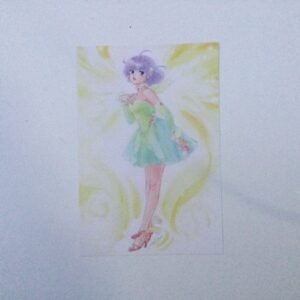 CREAMY MAMI POST CARD "GREEN DRESS" AKEMI TAKADA