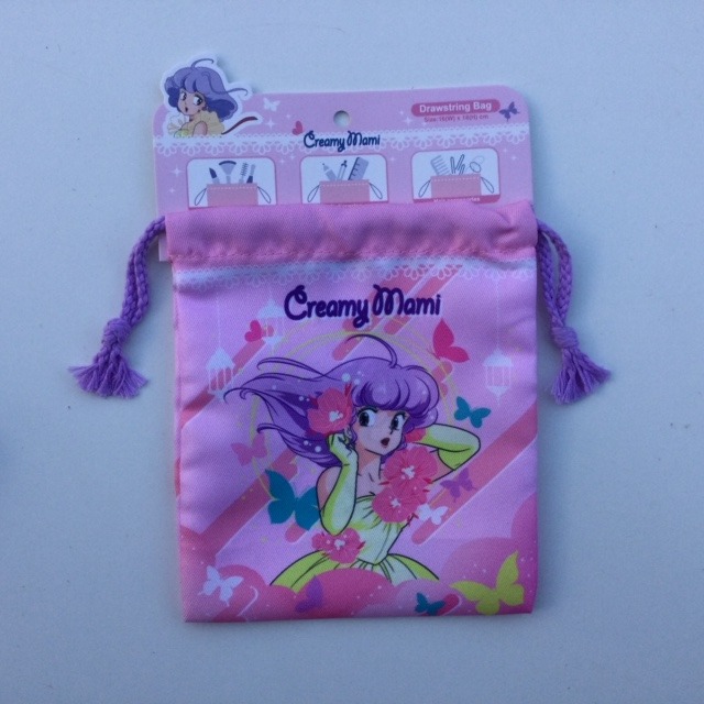 CREAMY MAMI DRAWSTRING BAG "HIBISCUS" AKEMI TAKADA HK
